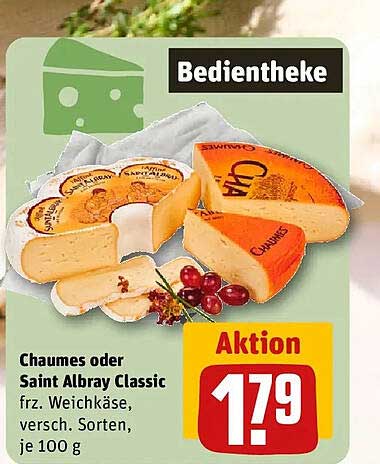 Chaumes oder Saint Albray Classic frz. Weichkäse, versch. Sorten, je 100 g