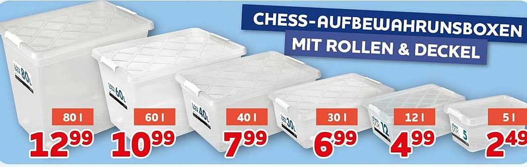 CHESS-AUFBEWAHRUNGSBOXEN MIT ROLLEN & DECKEL
