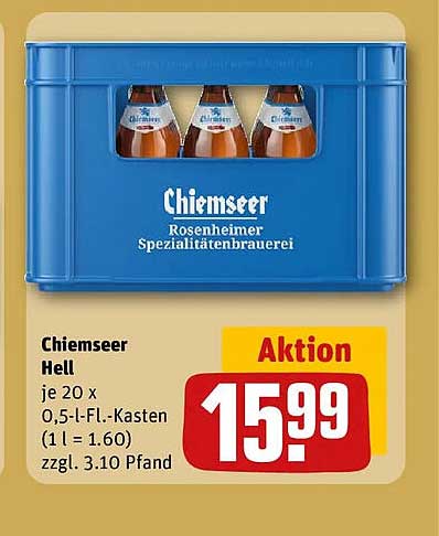 Chiemseer Hell je 20 x 0,5-l-FL-Kasten