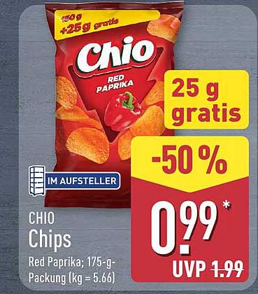 Chio Chips Red Paprika; 175-g-Packung (kg = 5,66)