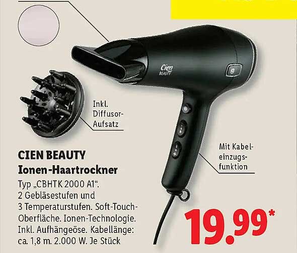 CIEN BEAUTY Ionen-Haartrockner