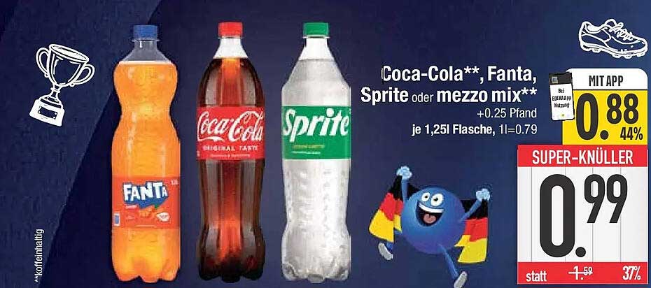 Coca-Cola**, Fanta, Sprite oder mezzo mix**