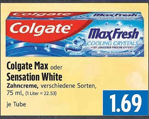 Colgate Max oder Sensation White