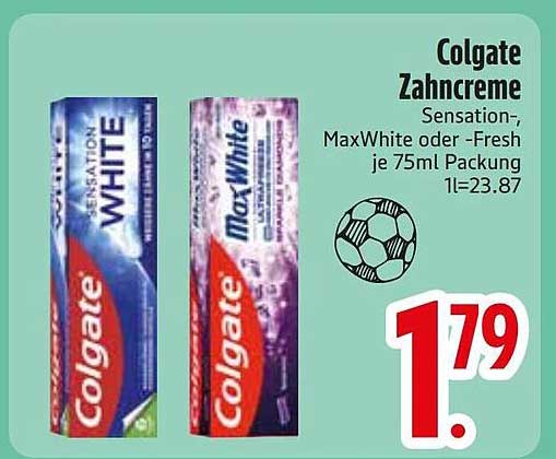 Colgate Zahnpaste Sensation-, MaxWhite oder -Fresh je 75ml Packung