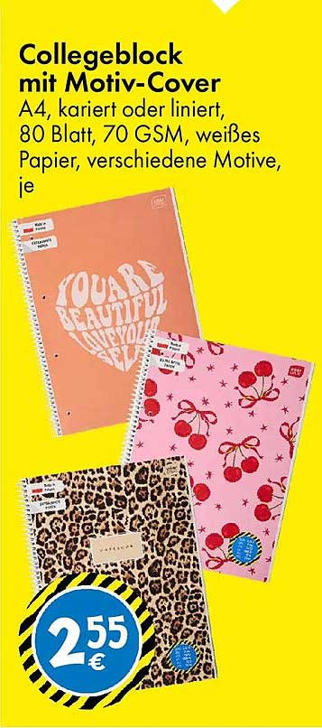Collegeblock mit Motiv-Cover