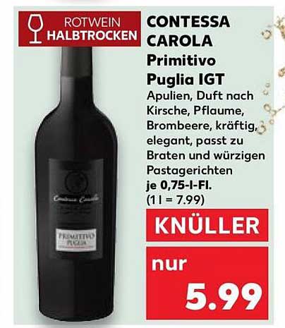 CONTESSA CAROLA Primitivo Puglia IGT