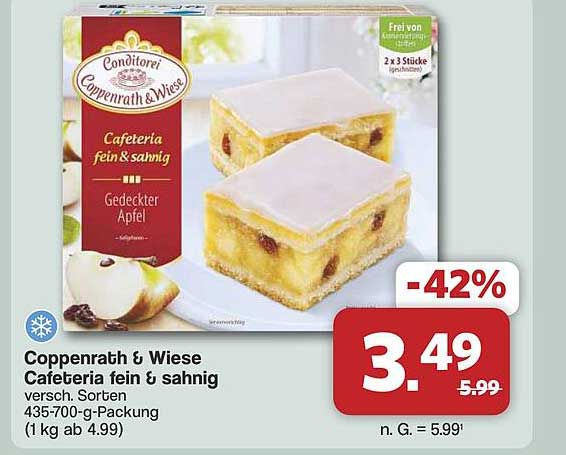 Coppenrath & Wiese Cafeteria fein & sahnig versch. Sorten 435-700-g-Packung (1 kg ab 4.99)