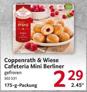 Coppenrath & Wiese Cafeteria Mini Berliner gefroren 175-g-Packung