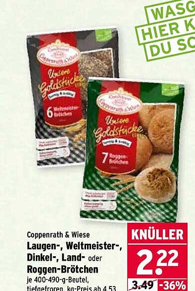 Coppenrath & Wiese Laugen-, Weltmeister-, Dinkel-, Land- oder Roggen-Brötchen