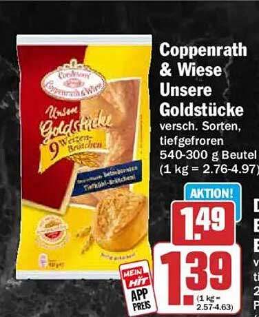 Coppenrath & Wiese Unsere Goldstücke versch. Sorten, tiefgefroren 540-300 g Beutel (1 kg = 2.76-4.97)