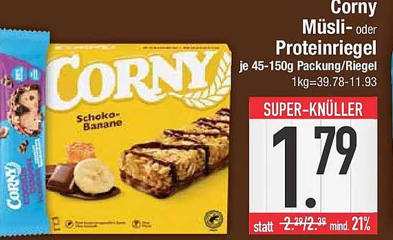 Corny Müsli- oder Proteinriegel