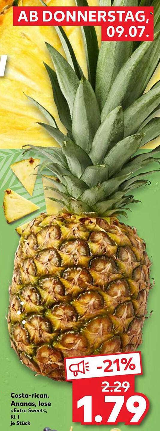 Costa-rican. Ananas, lose «Extra Sweet», Kl. I je Stück