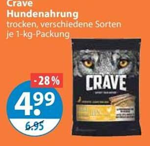 Crave Hundenahrung trocken, verschiedene Sorten je 1-kg-Packung
