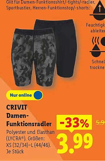 CRIVIT Damen-Funktionsradler