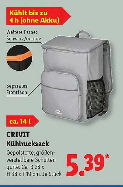 CRIVIT Kühlrucksack