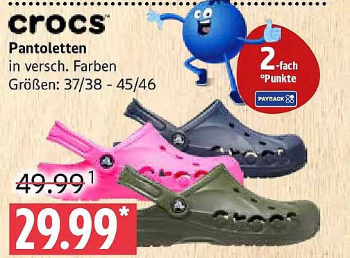 crocs Pantoletten in versch. Farben Größen: 37/38 - 45/46