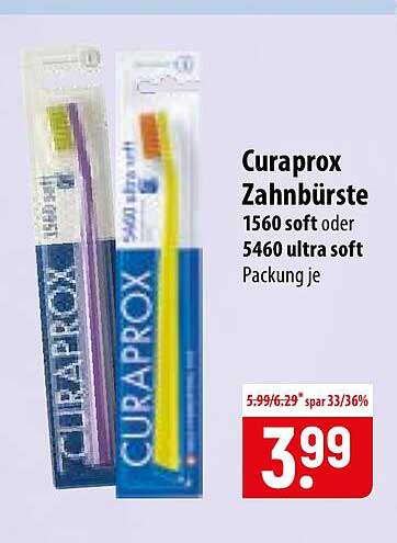 Curaprox Zahnbürste 1560 soft oder 5460 ultra soft Packung je