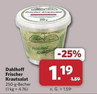 Dahlhoff Frischer Krautsalat 250-g-Becher