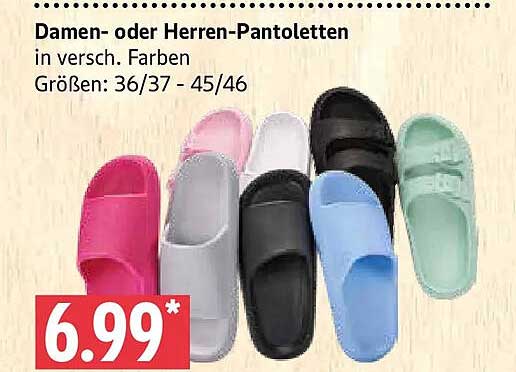 Damen- oder Herren-Pantoletten