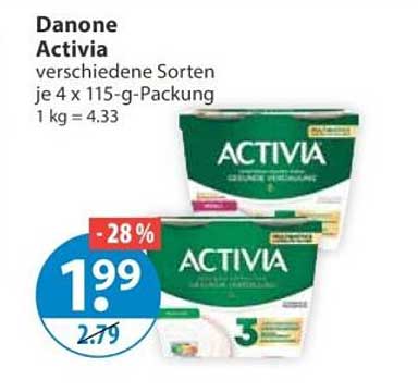Danone Activia verschiedene Sorten je 4 x 115-g-Packung