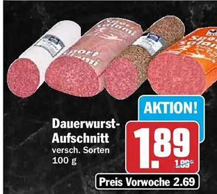 Dauerwurst-Aufschnitt versch. Sorten 100 g