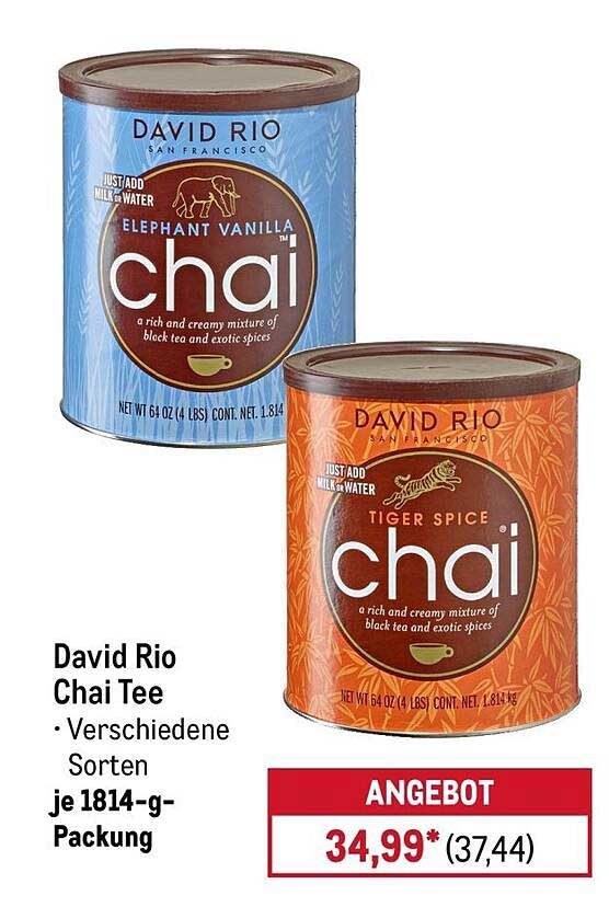 David Rio Chai Tee • Verschiedene Sorten je 1814-g-Packung