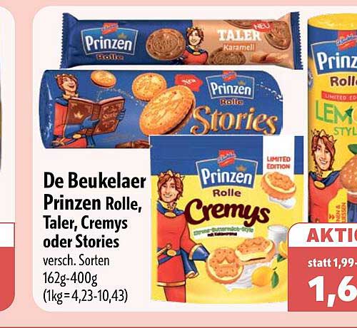 De Beukelaer Prinzen Rolle, Taler, Cremys oder Stories