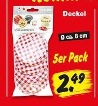 Deckel Ø ca. 8 cm 5er Pack