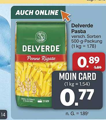 Delverde Pasta versch. Sorten 500-g-Packung (1 kg = 1.78)