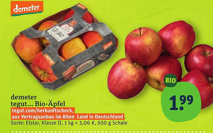 demeter tegut... Bio-Äpfel