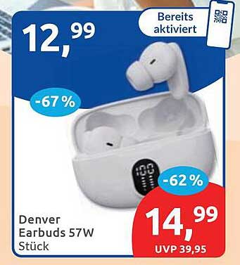 Denver Earbuds 57W Stück