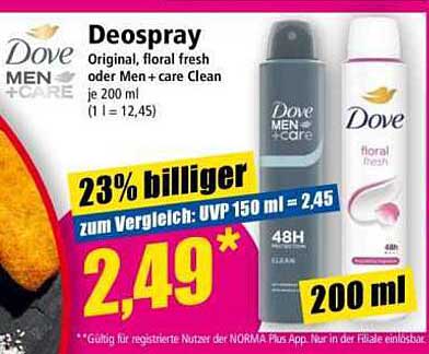Deospray Original, floral fresh oder Men+care Clean je 200 ml