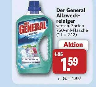 Der General Allzweckreiniger versch. Sorten 750-ml-Flasche (1 l = 2.12)