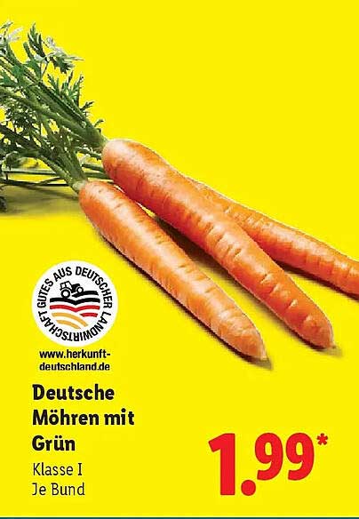 Deutsche Möhren mit Grün