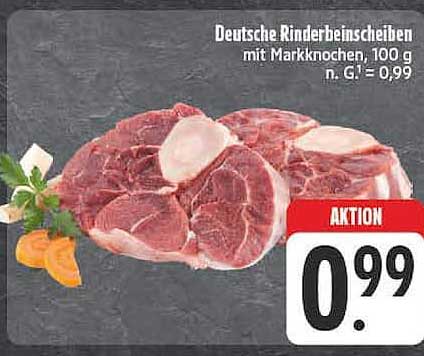 Deutsche Rinderbeinscheiben mit Markknochen, 100 g