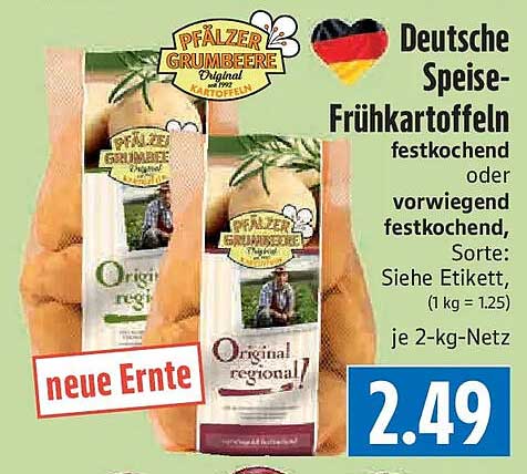 Deutsche Speise-Frühkartoffeln
