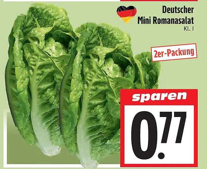 Deutscher Mini Romanasalat Kl. I 2er-Packung