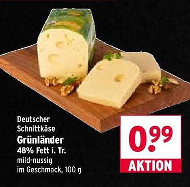 Deutscher Schnittkäse Grünkäse