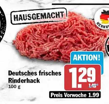 Deutsches frisches Rinderhack 100 g