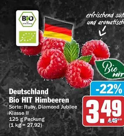 Deutschland Bio HIT Himbeeren