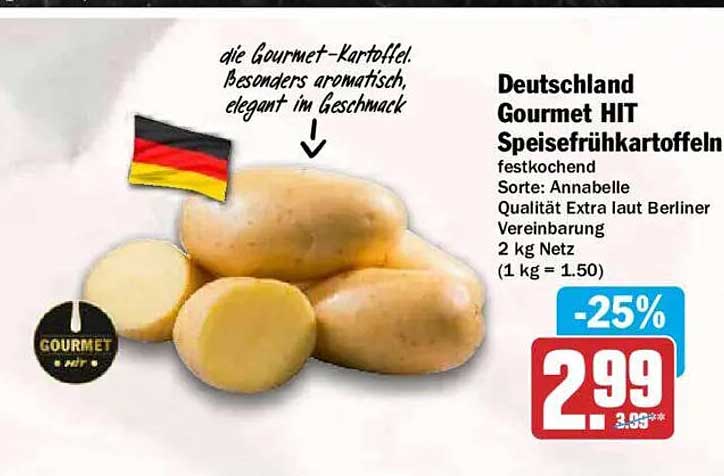 Deutschland Gourmet HIT Speisefrühkartoffeln