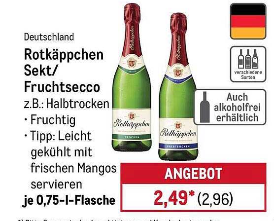 Deutschland Rotkäppchen Sekt/ Fruchtsecco