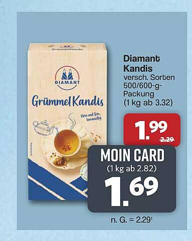 Diamant Kandis versch. Sorten 500/600-g-Packung (1 kg ab 3.32)