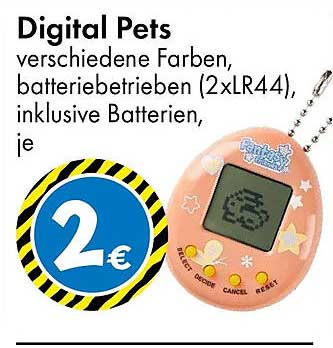 Digital Pets verschiedene Farben, batteriebetrieben (2xLR44), inklusive Batterien, je