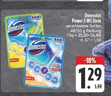 Domestos Power 5 WC-Stein verschiedene Sorten 48/50 g Packung