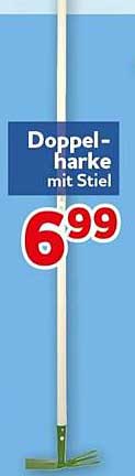 Doppel-harke mit Stiel