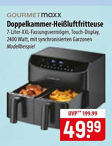 Doppelkammer-Heißluftfritteuse