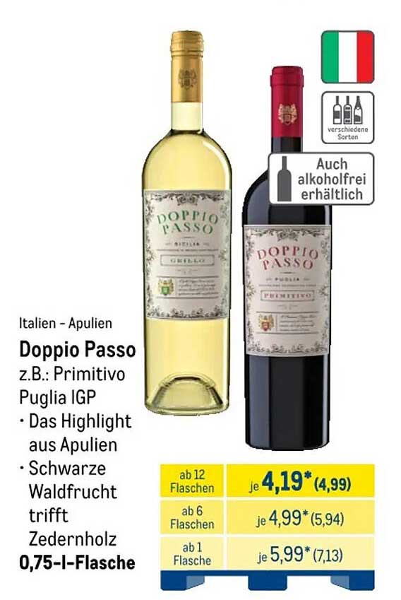 Doppio Passo z.B.: Primitivo Puglia IGP