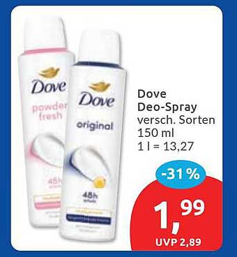 Dove Deo-Spray versch. Sorten 150 ml