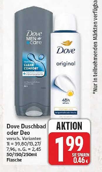 Dove Duschbad oder Deo